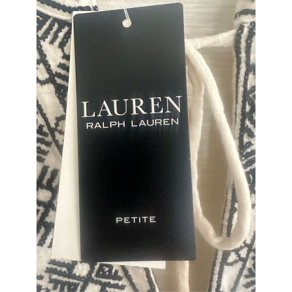 LAUREN RALPH LAUREN size petite large EMBROIDERED top BLOUSE - Picture 7 of 9